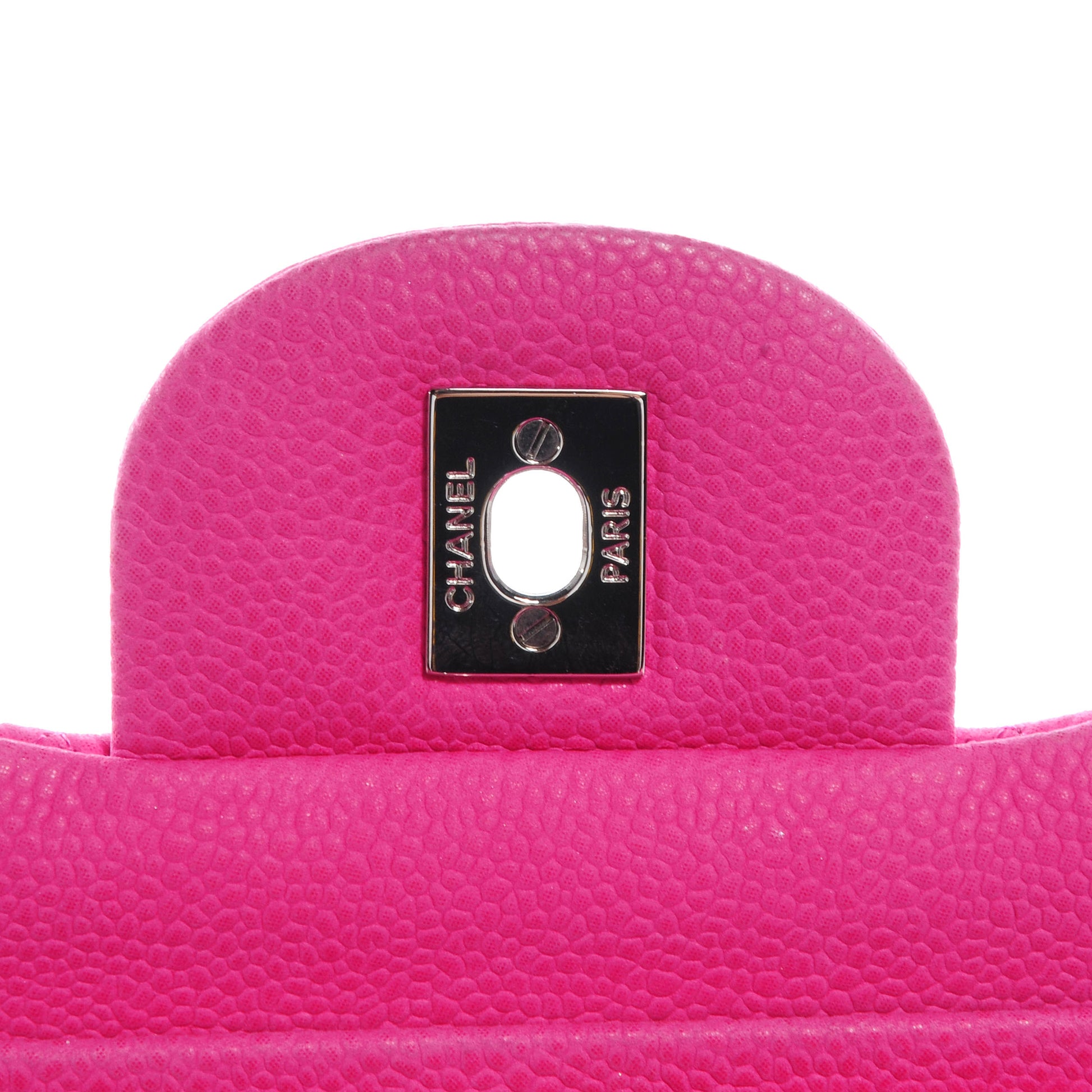 Chanel Iridescent Caviar Jumbo Double Flap Hot Pink 9 of 9