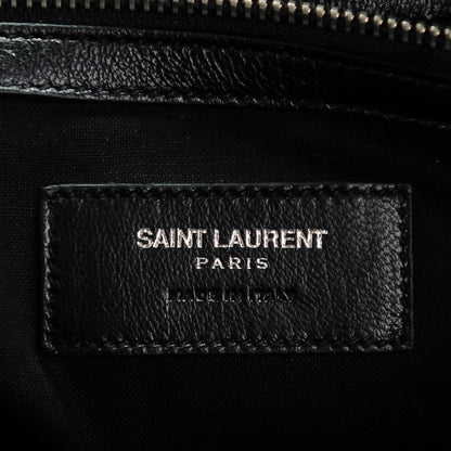 Saint Laurent Calfskin Studded Fringe Festival Backpack Black 6 of 7