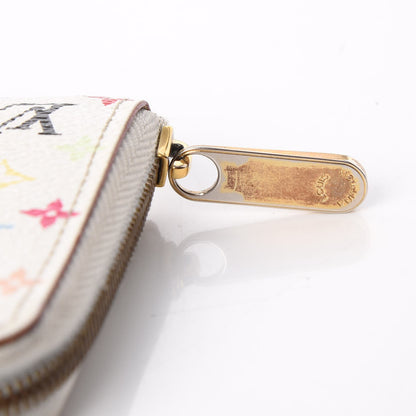 Louis Vuitton Monogram Multicolor Zippy Coin Purse Wallet White Litchi 8 of 13