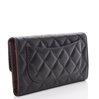 Chanel Caviar Quilted Large Flap Wallet Black 3 of 9