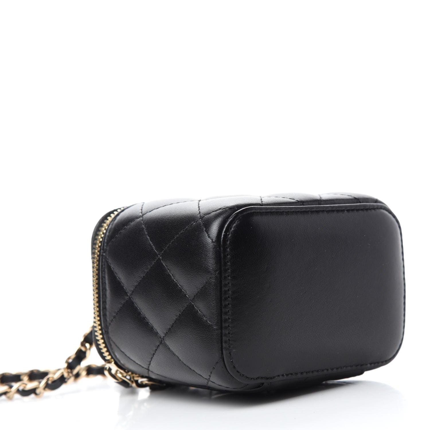Chanel Lambskin Quilted My Chanel Lady Vanity Case With Chain Black 4 of 11