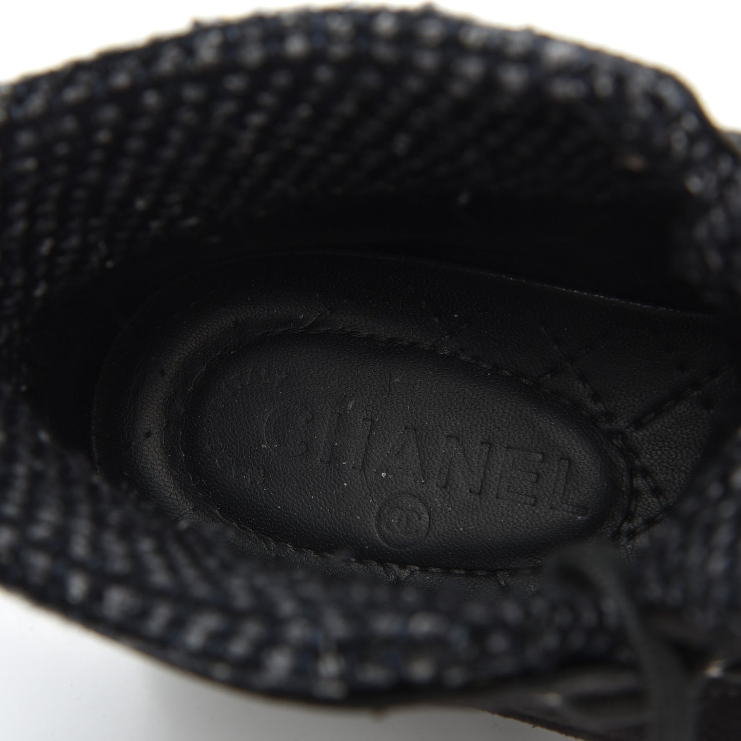 Suede Tweed High Top Sneakers 37.5 Dark Grey