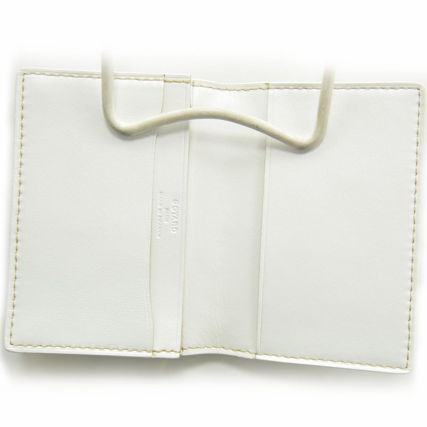 Goyardine Saint Marc Folding Card Case White