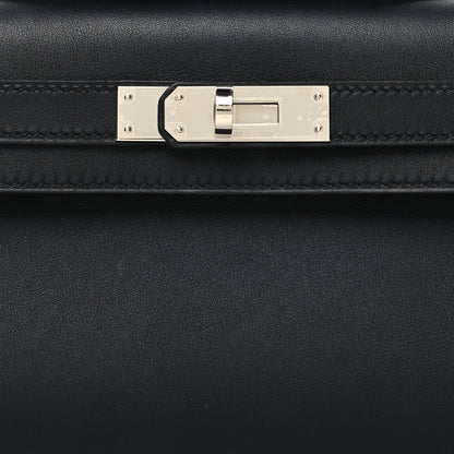 Hermes Swift Kelly Cut Clutch Pochette Black 7 of 10