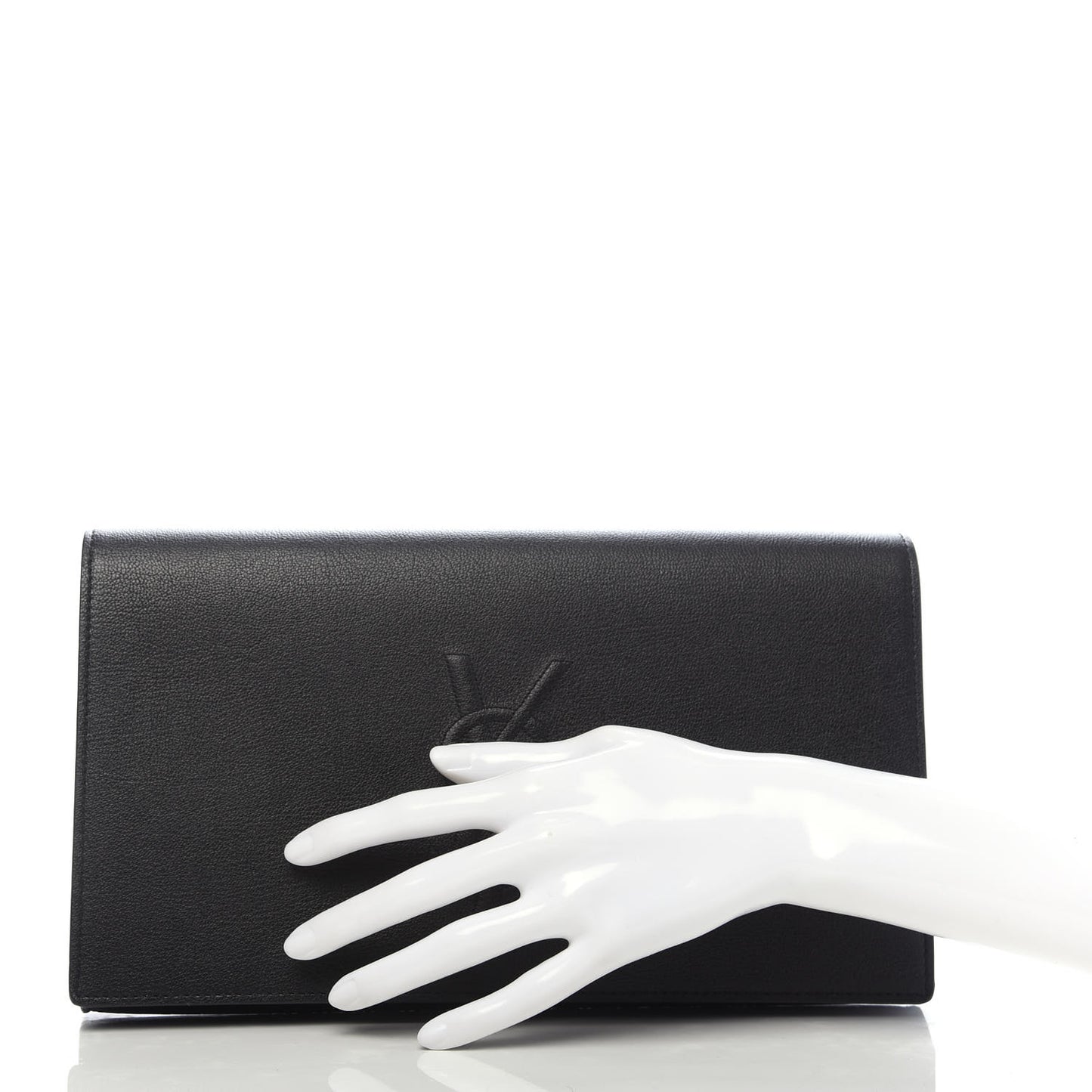 Calfskin Monogram Large Belle De Jour Clutch Black