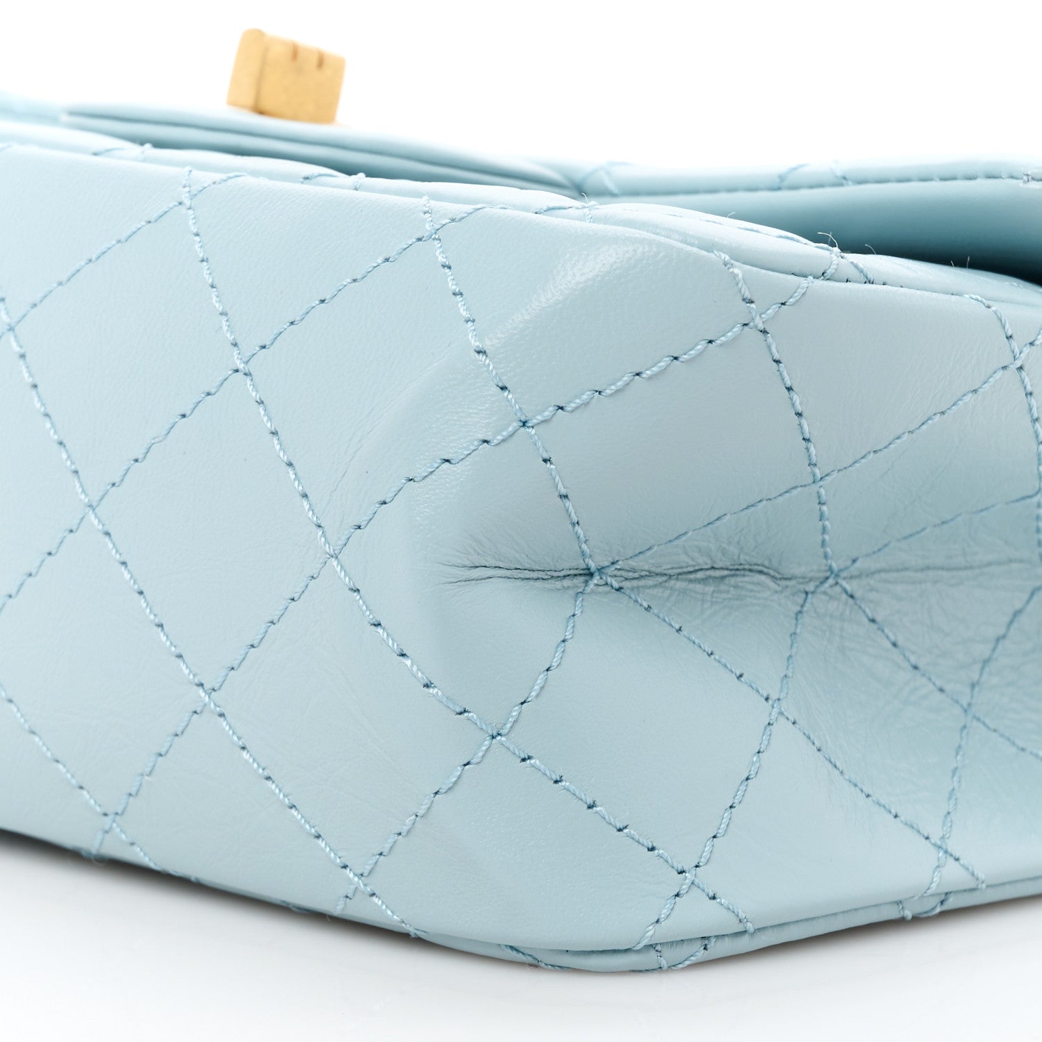 Chanel Aged Calfskin Quilted 2.55 Reissue Mini Flap Light Blue 11 of 12