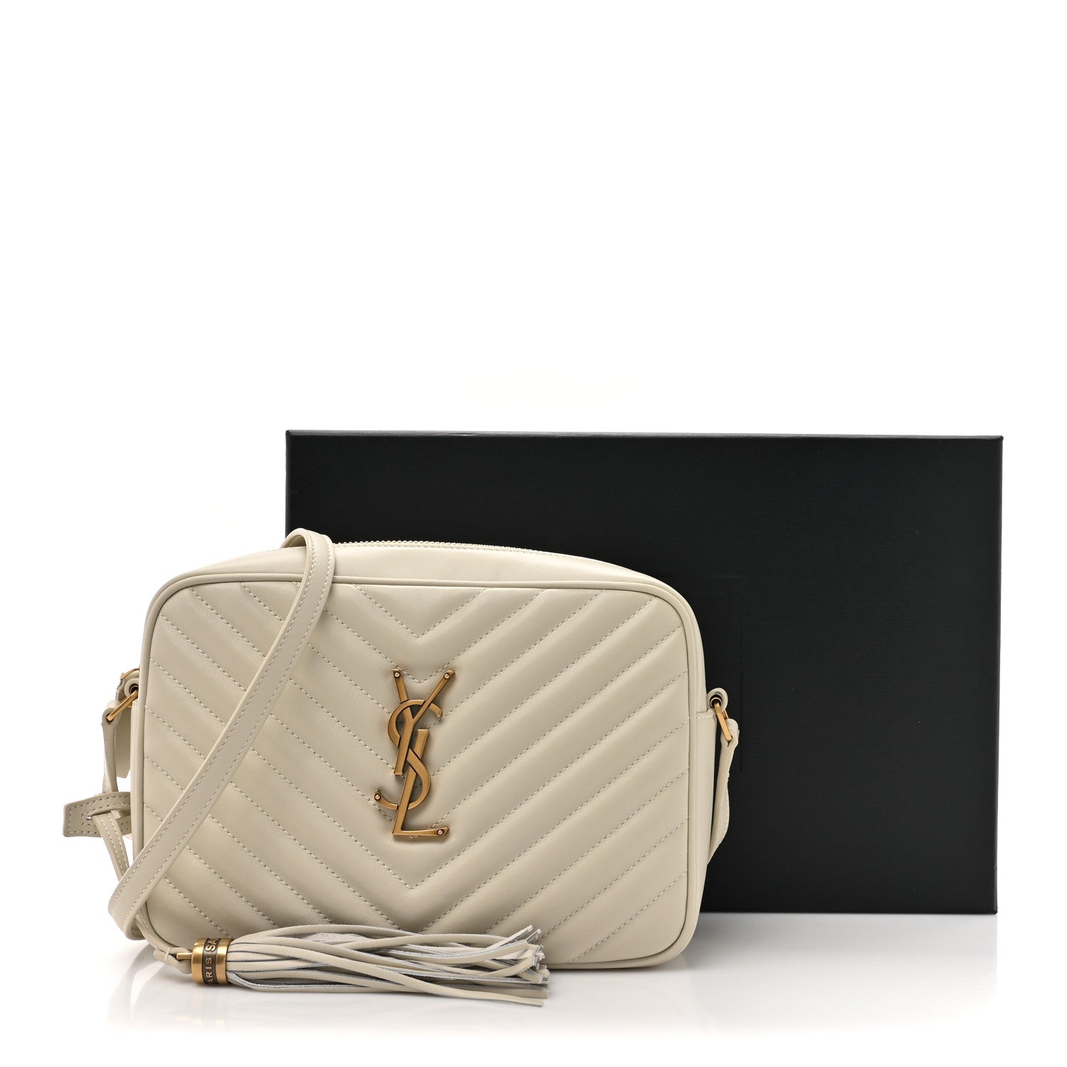 Saint Laurent Calfskin Matelasse Monogram Lou Camera Bag Crema Soft 11 of 11