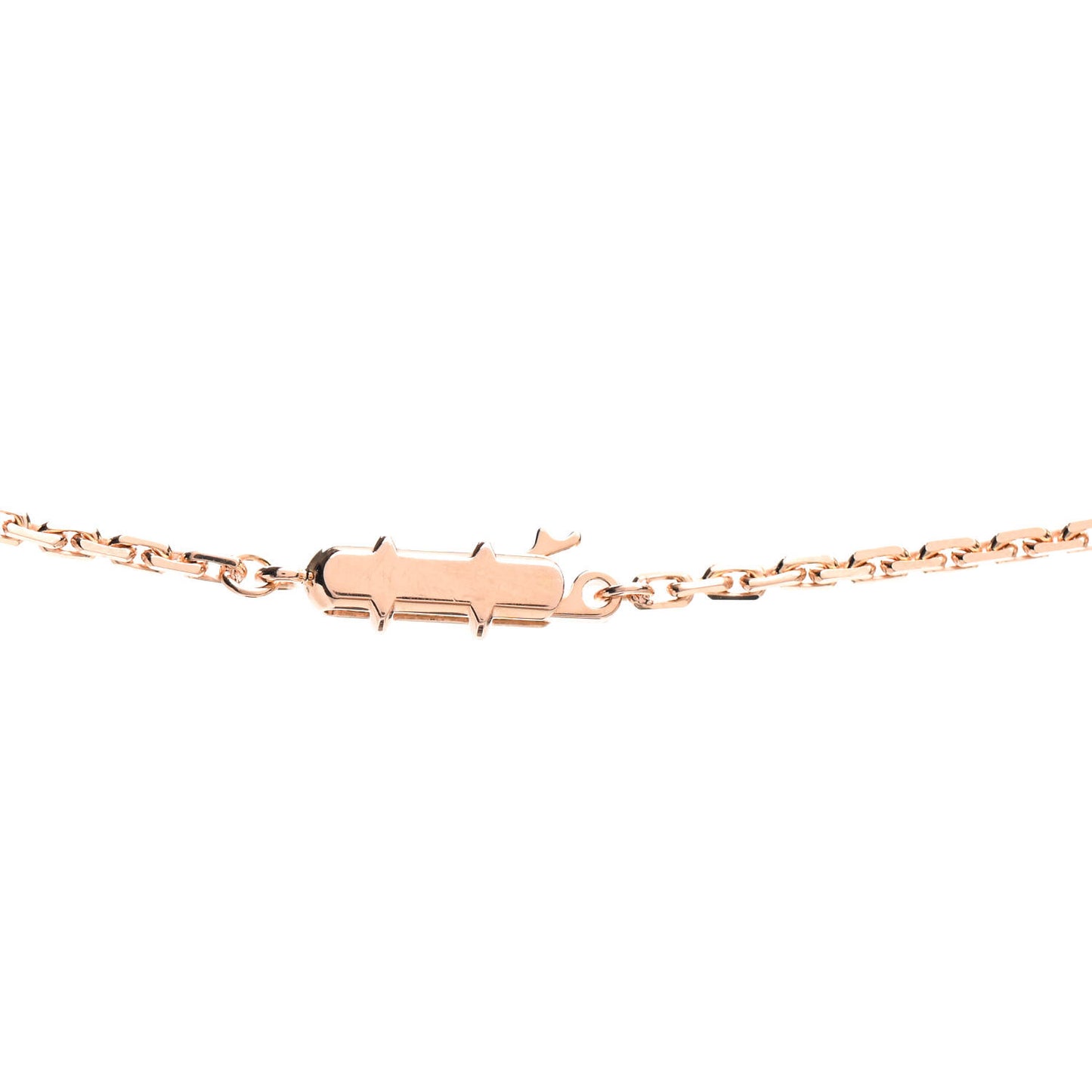 18K Pink Gold Diamond LOVE Paved Necklace