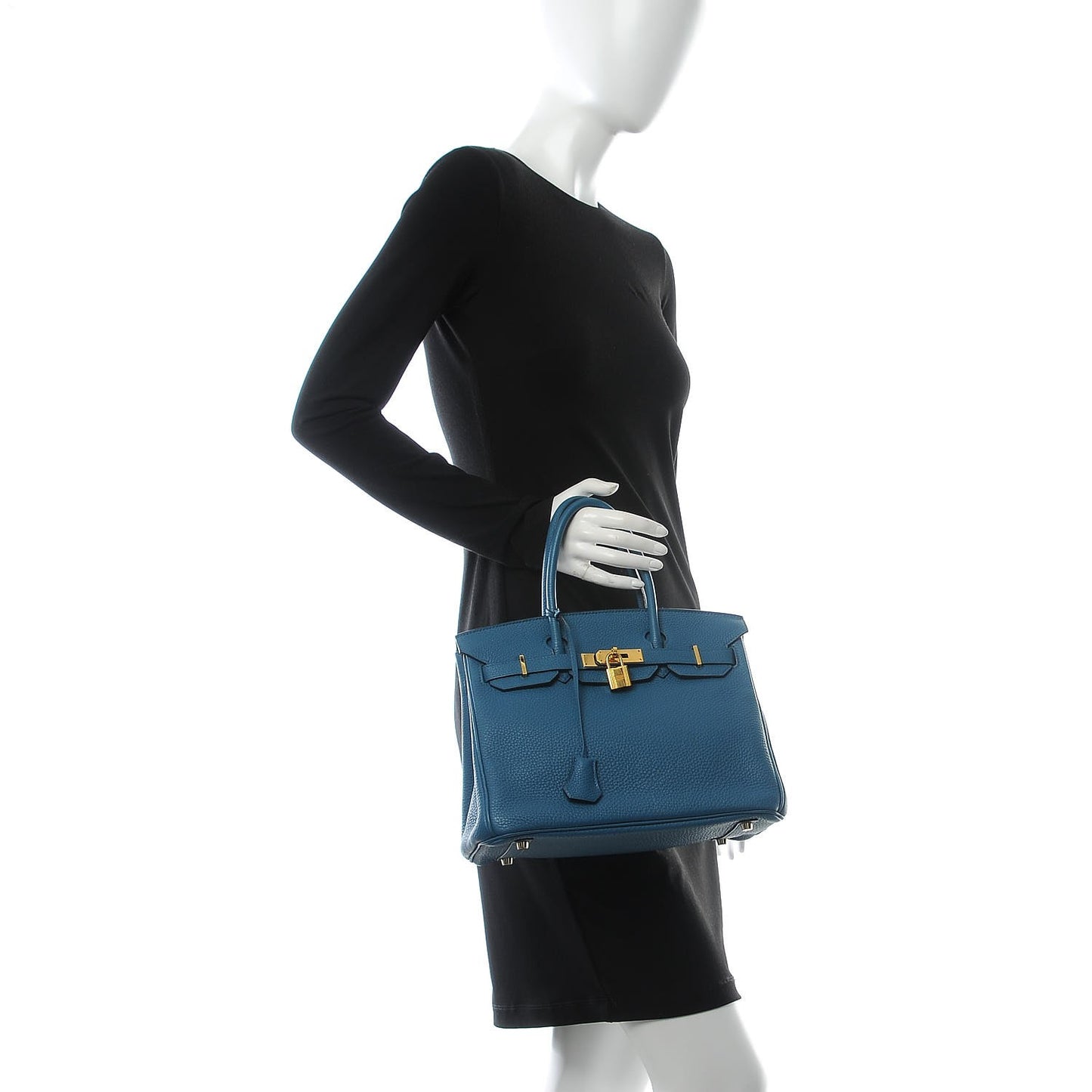 Taurillon Clemence Birkin 30 Cobalt