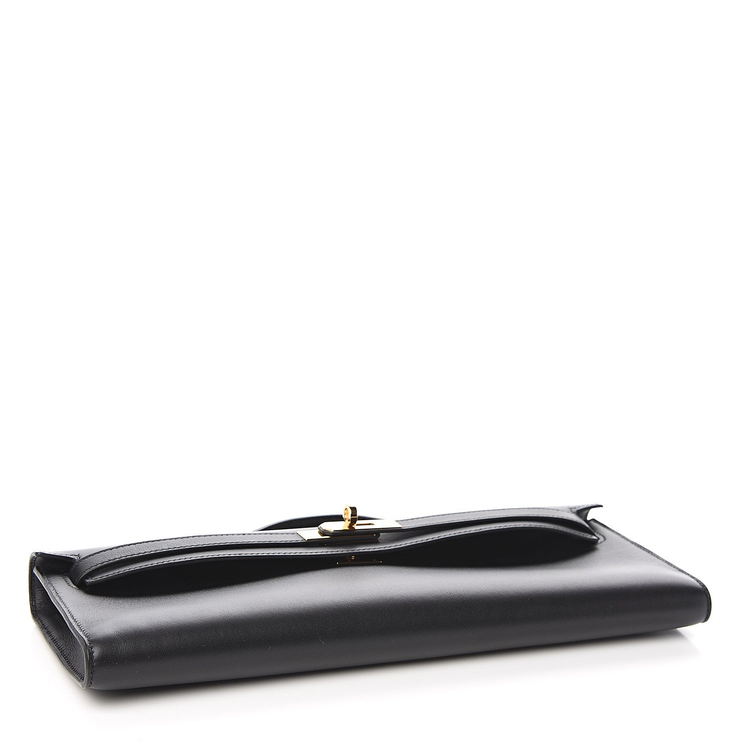 Hermes Swift Kelly Cut Clutch Pochette Black 3 of 9