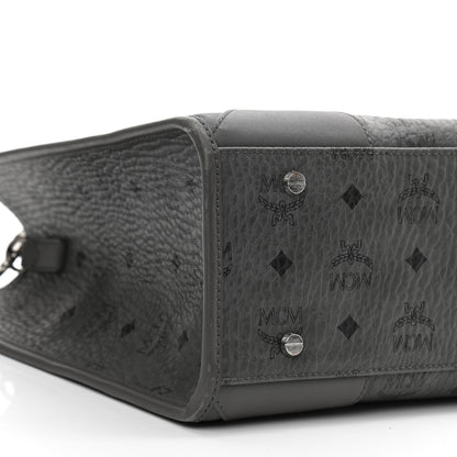 MCM Visetos Large Munchen Tote Grey 9 of 10