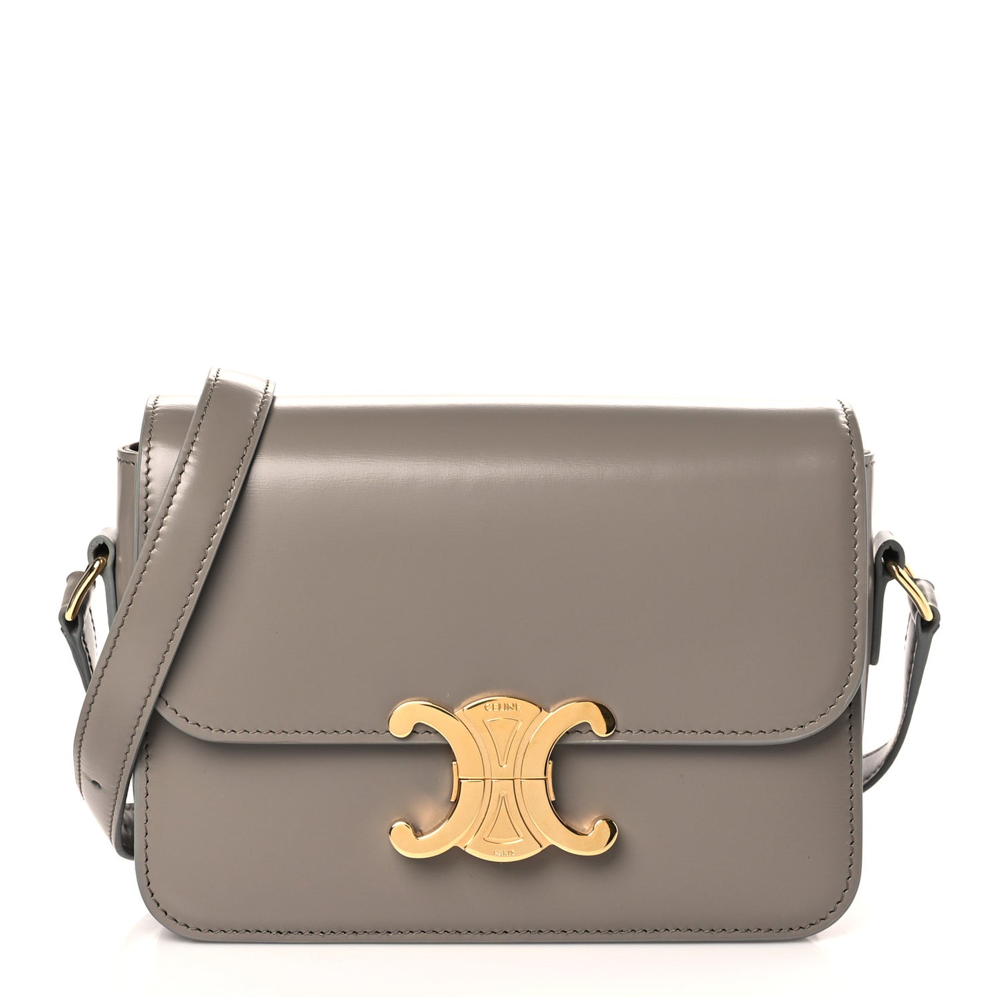 Shiny Calfskin Teen Triomphe Pebble