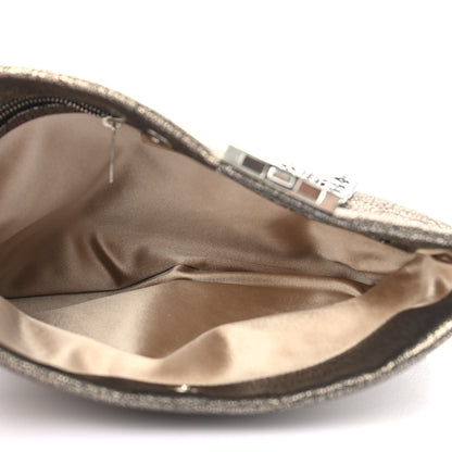 Jimmy Choo Calfskin Chandra Clutch Grey 5 of 7