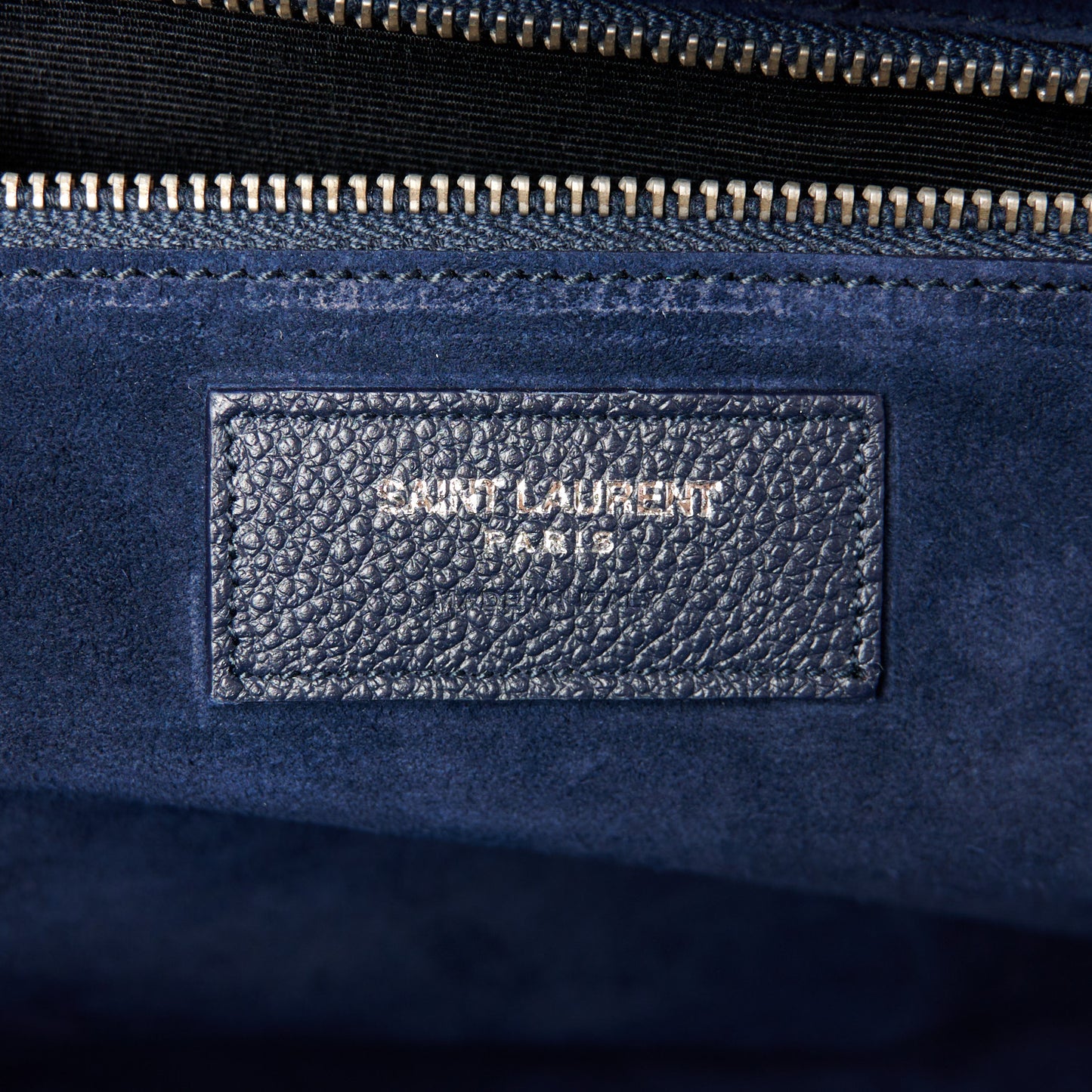 Calfskin Medium Rive Gauche Cabas Navy Blue