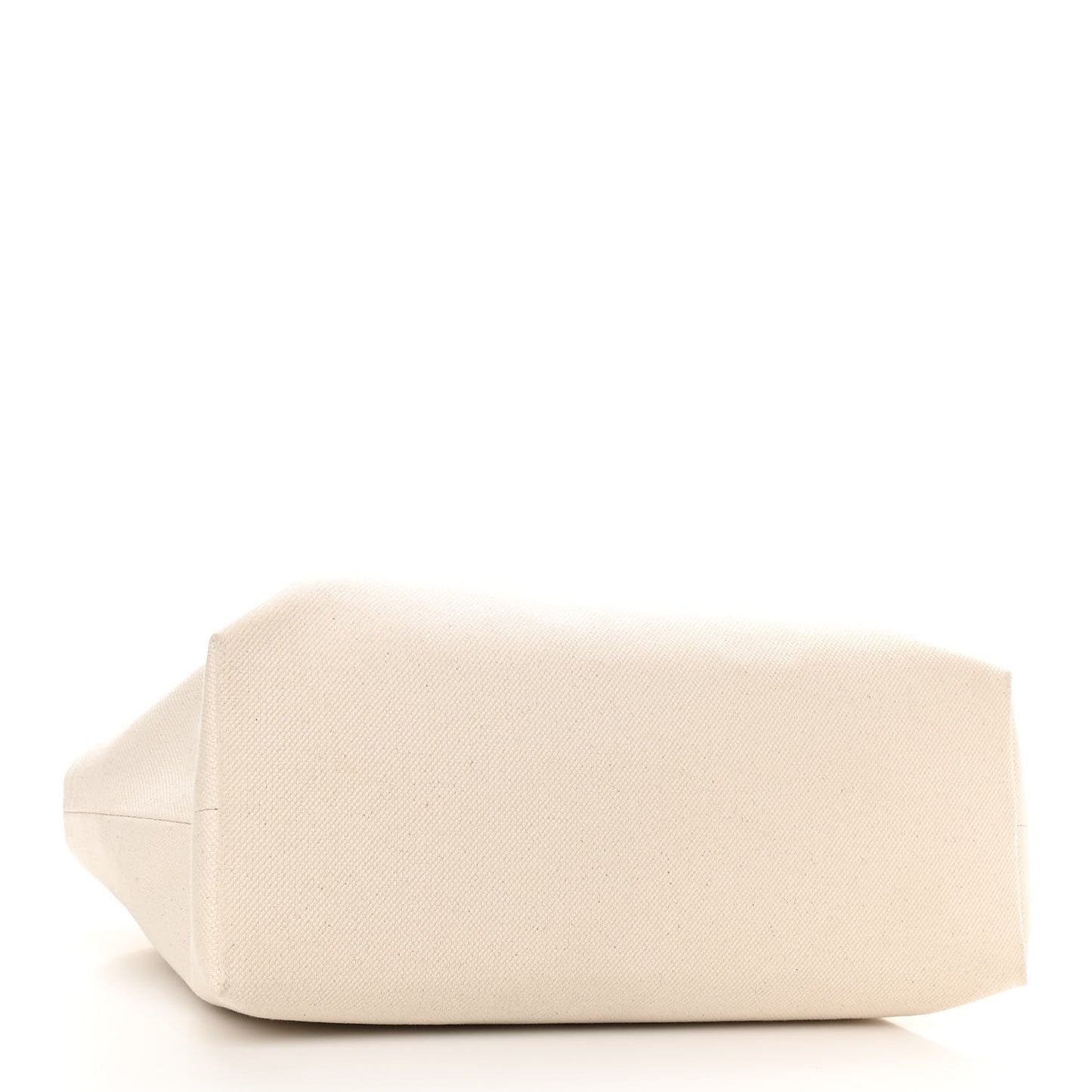 Canvas Calfskin Horizontal Cabas Natural Tan
