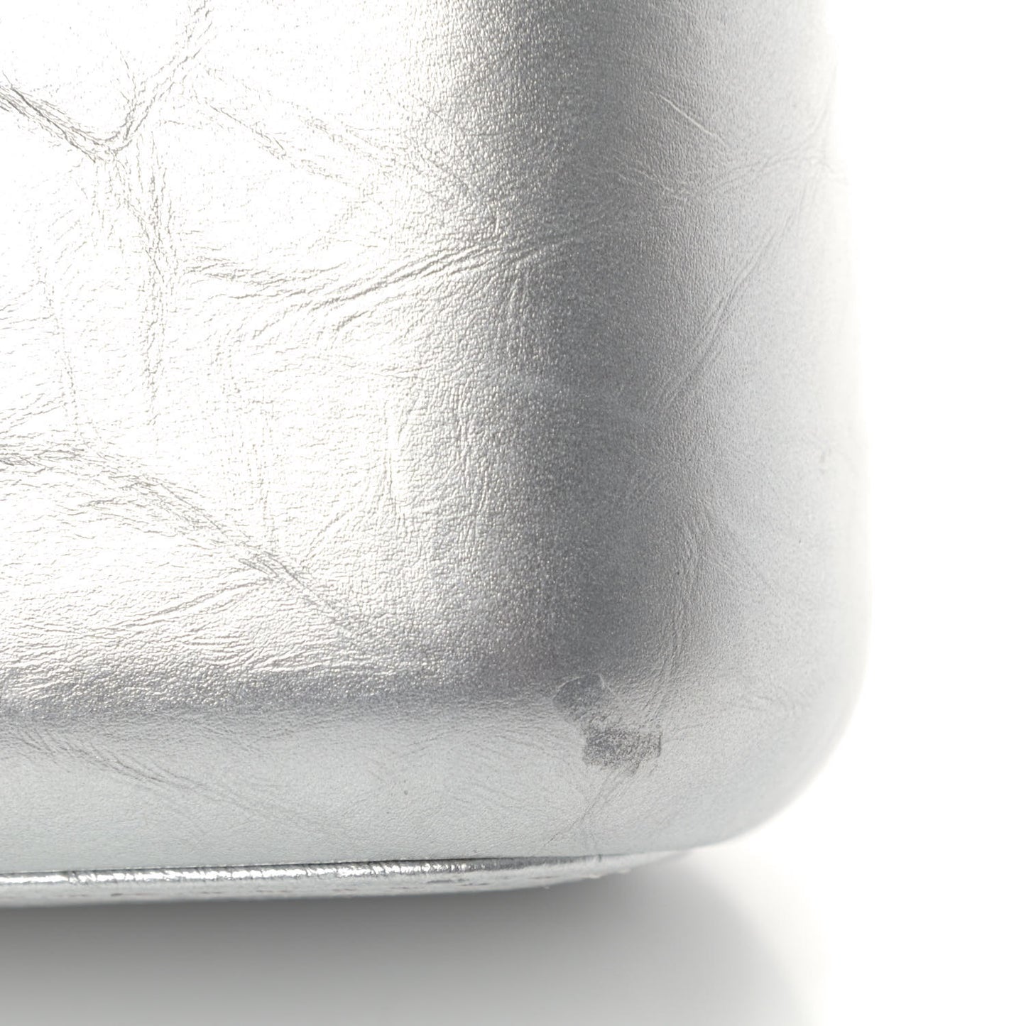 Metallic Lambskin Calfskin Quilted Medium Gabrielle Hobo Silver