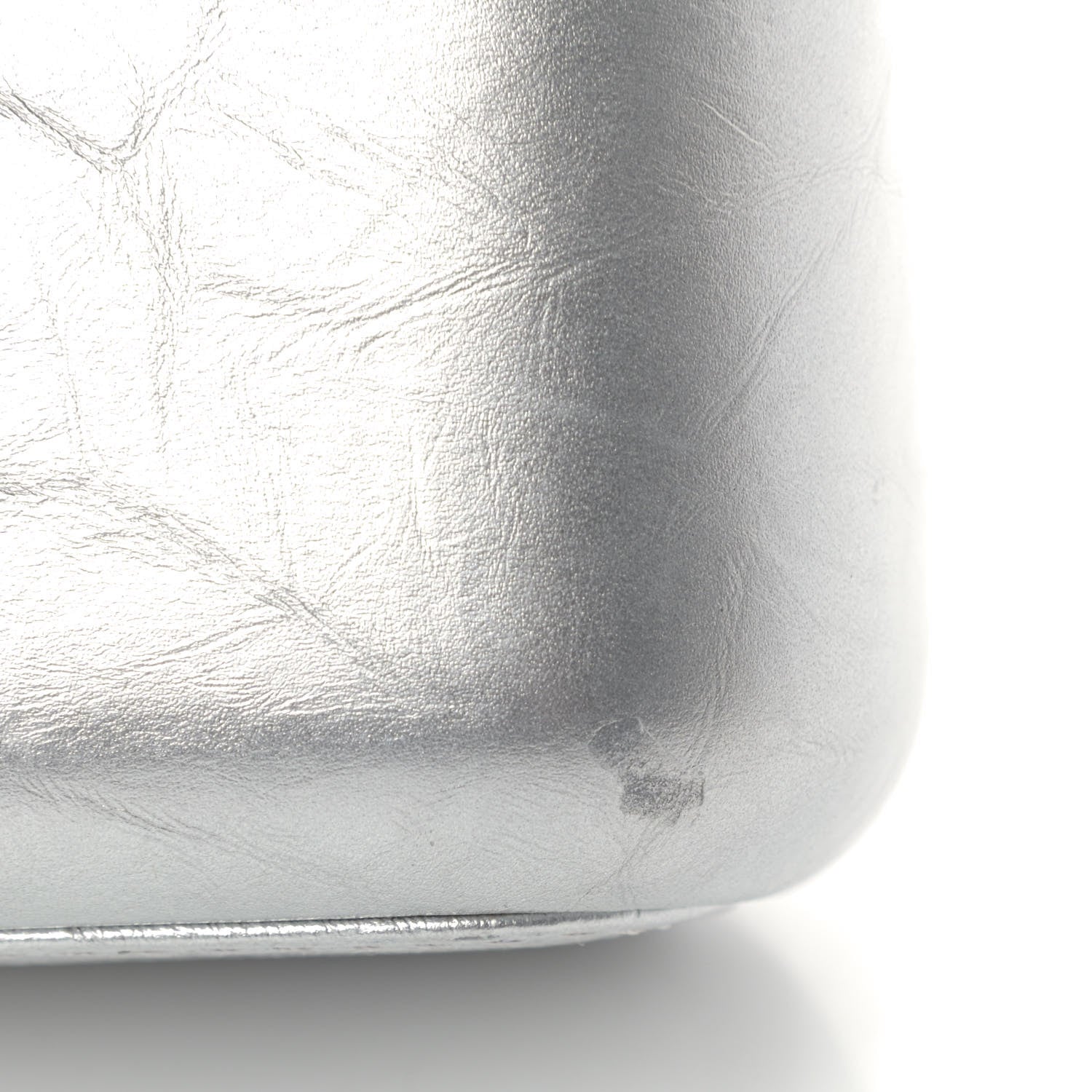 Chanel Metallic Lambskin Calfskin Quilted Medium Gabrielle Hobo Silver 6 of 6