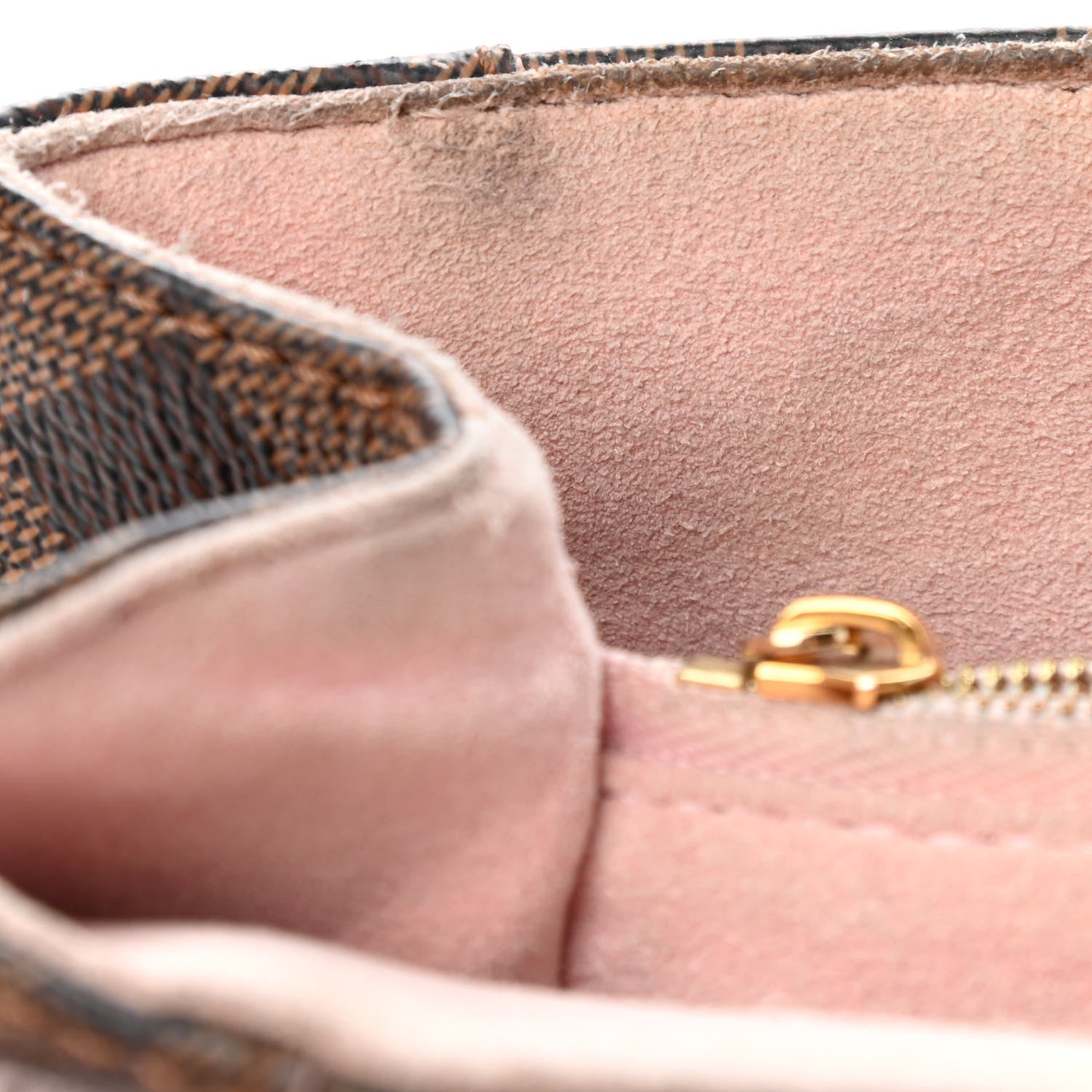 Louis Vuitton Damier Ebene Caissa Clutch Rose Ballerine 10 of 11