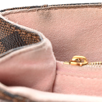 Louis Vuitton Damier Ebene Caissa Clutch Rose Ballerine 10 of 11