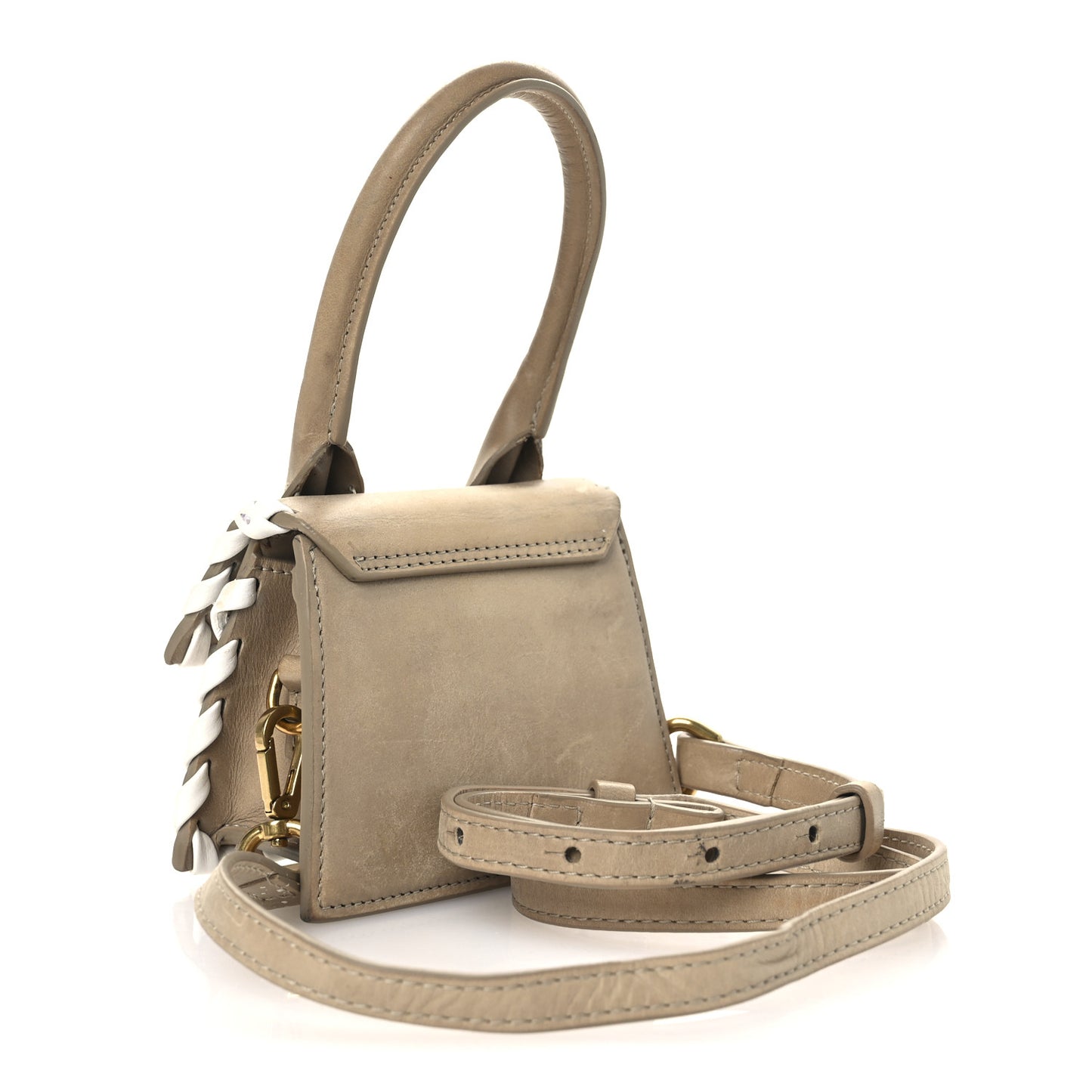 Calfskin Mini Le Chiquito Whipstitch  Beige