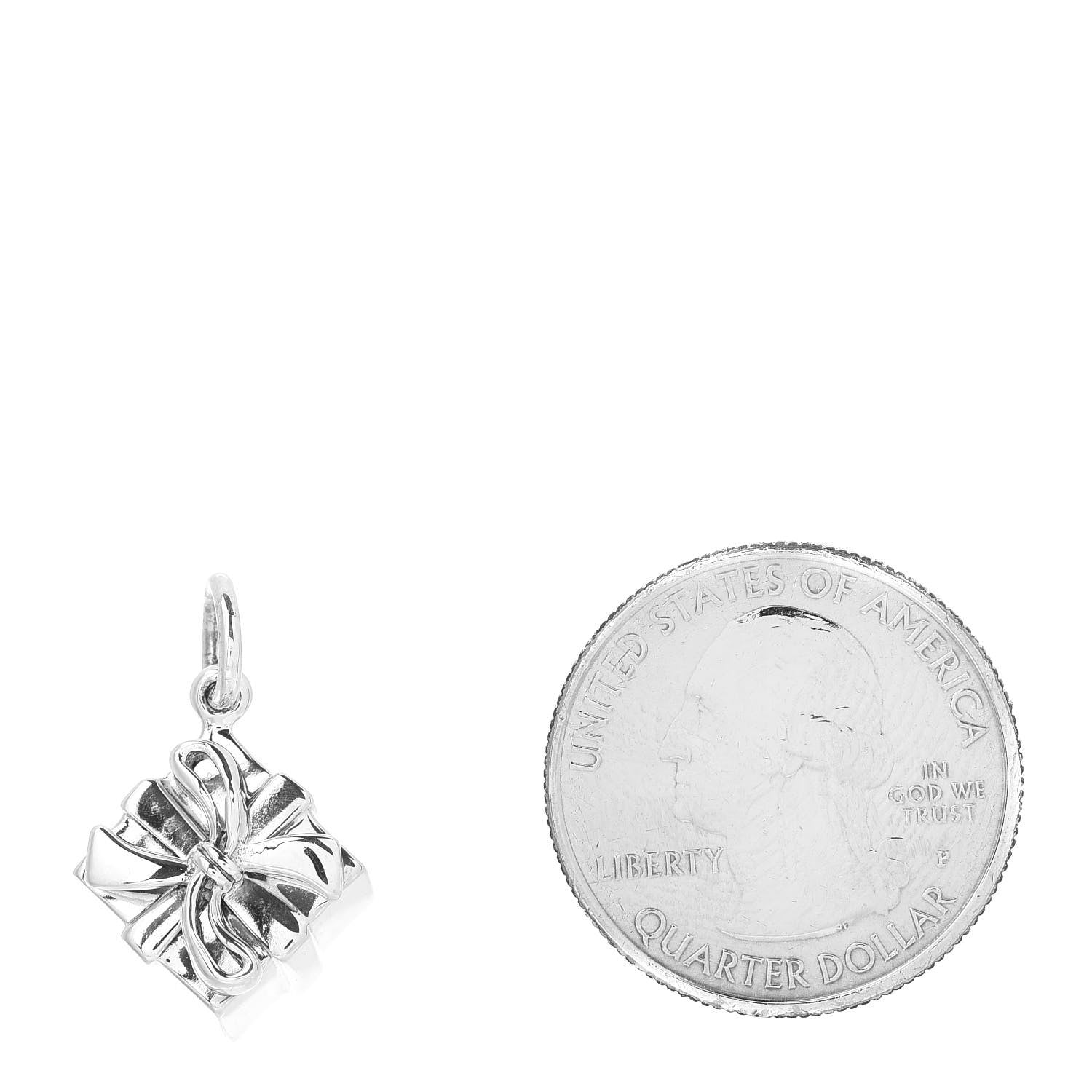 Tiffany Sterling Silver Box Charm Pendant 2 of 3