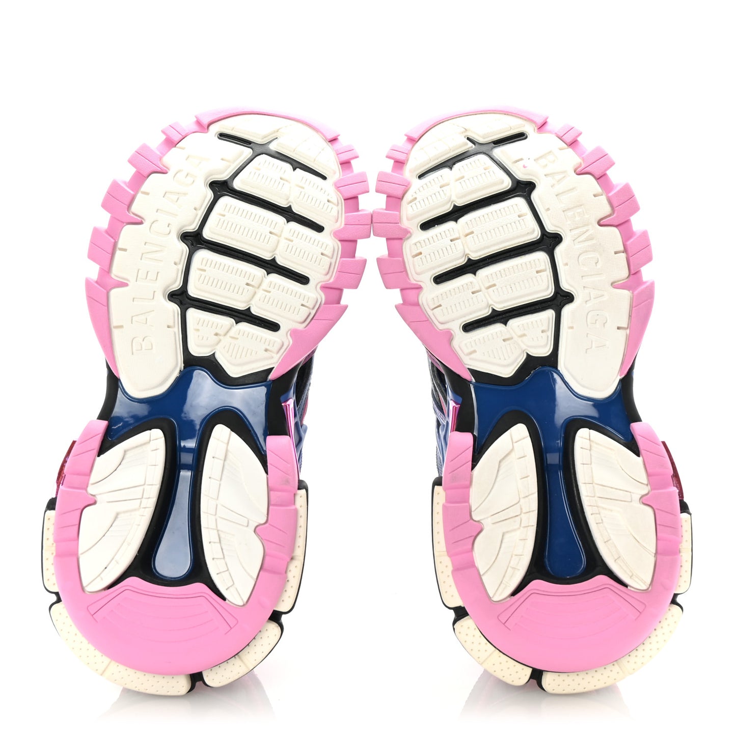 Rubber Mesh Bi-Color Womens Track.2 Open Sneakers 36 Blue Pink