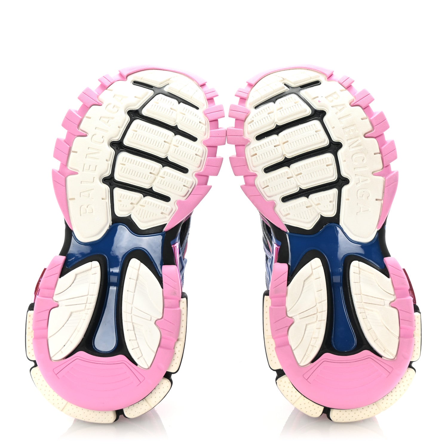 Balenciaga Rubber Mesh Bi-Color Womens Track.2 Open Sneakers 36 Blue Pink 6 of 8