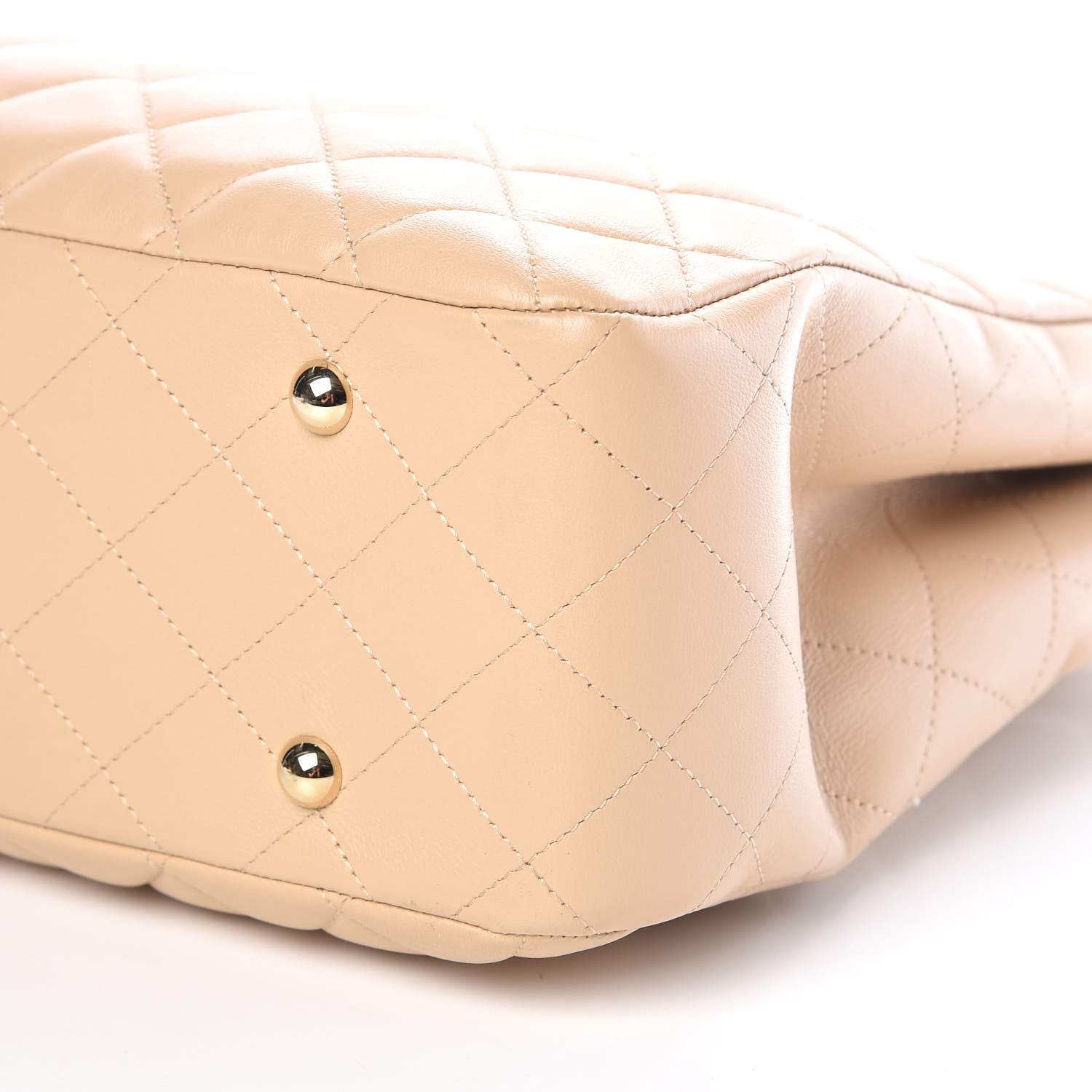 Chanel Lambskin Quilted Large Classic Shopping Tote Beige 9 of 9