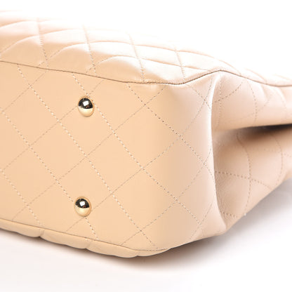 Chanel Lambskin Quilted Large Classic Shopping Tote Beige 9 of 9