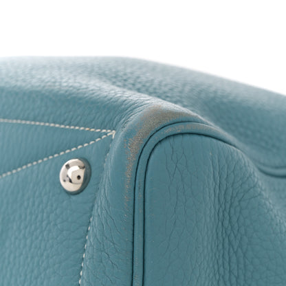 Hermes Taurillon Clemence Victoria II 35 Blue Jean 12 of 14