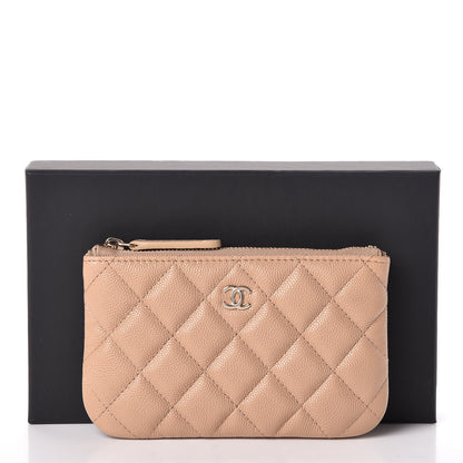 Chanel Caviar Quilted Small Cosmetic Case Beige 8 of 8