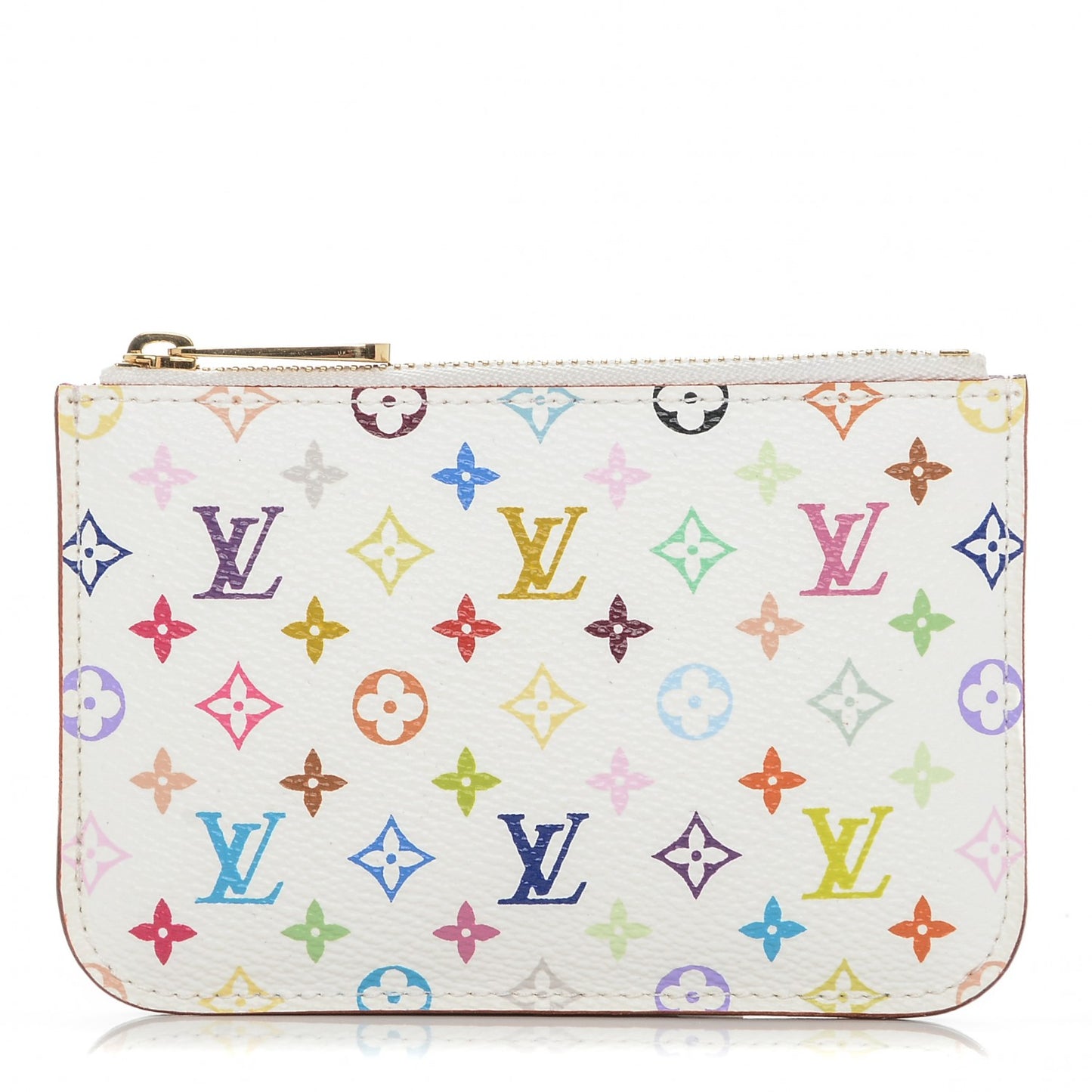 Monogram Multicolor Key Pouch White Litchi