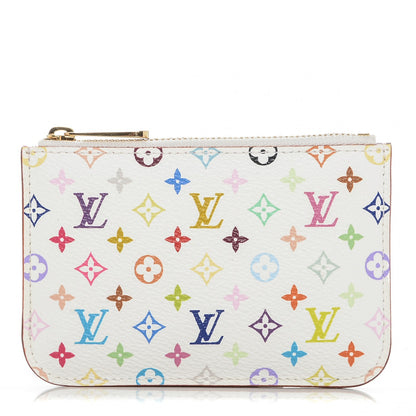 Louis Vuitton Monogram Multicolor Key Pouch White Litchi 1 of 6