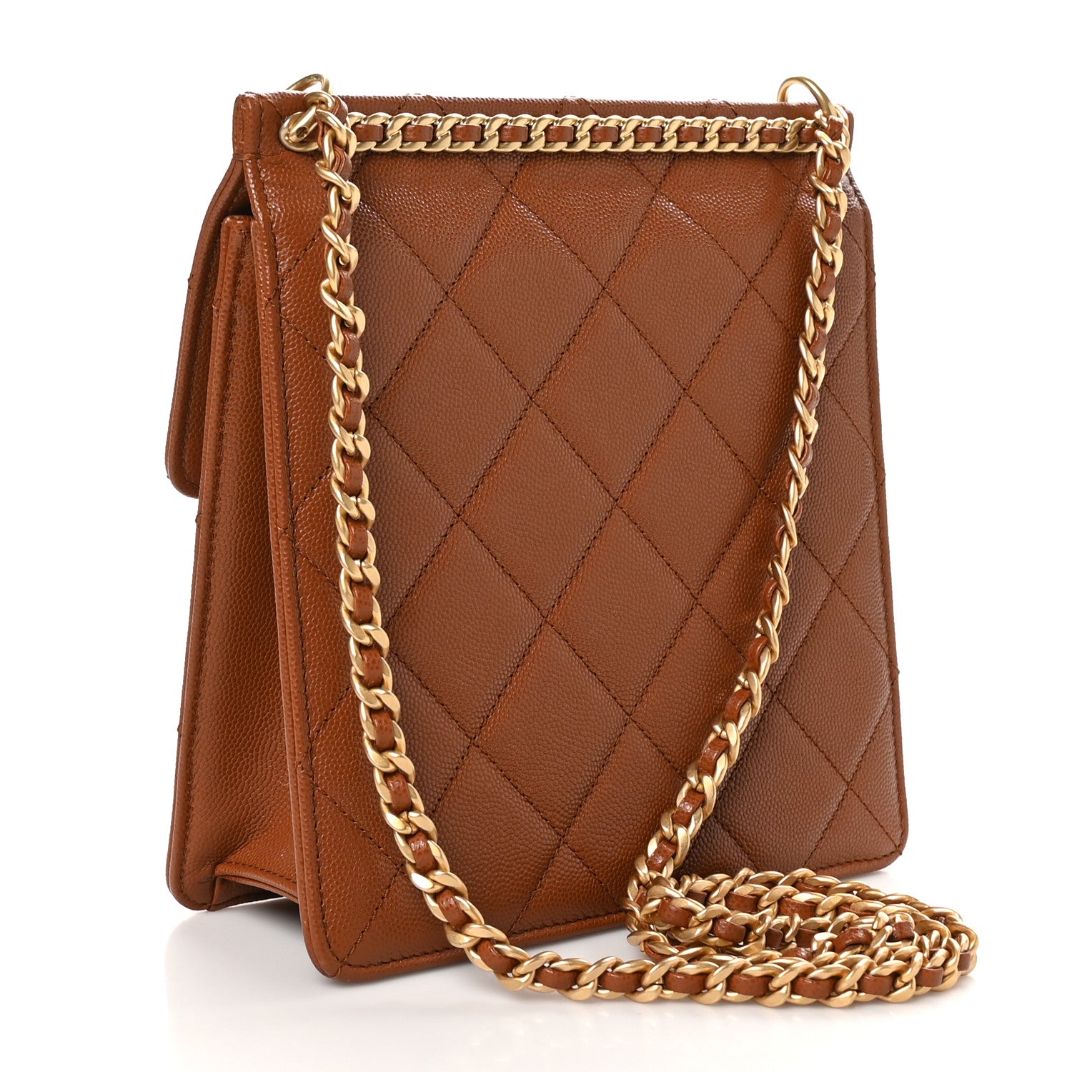 Chanel Caviar Quilted Multi Chain Backpack Light Brown 4 of 16