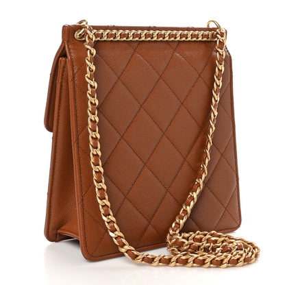 Chanel Caviar Quilted Multi Chain Backpack Light Brown 4 of 16