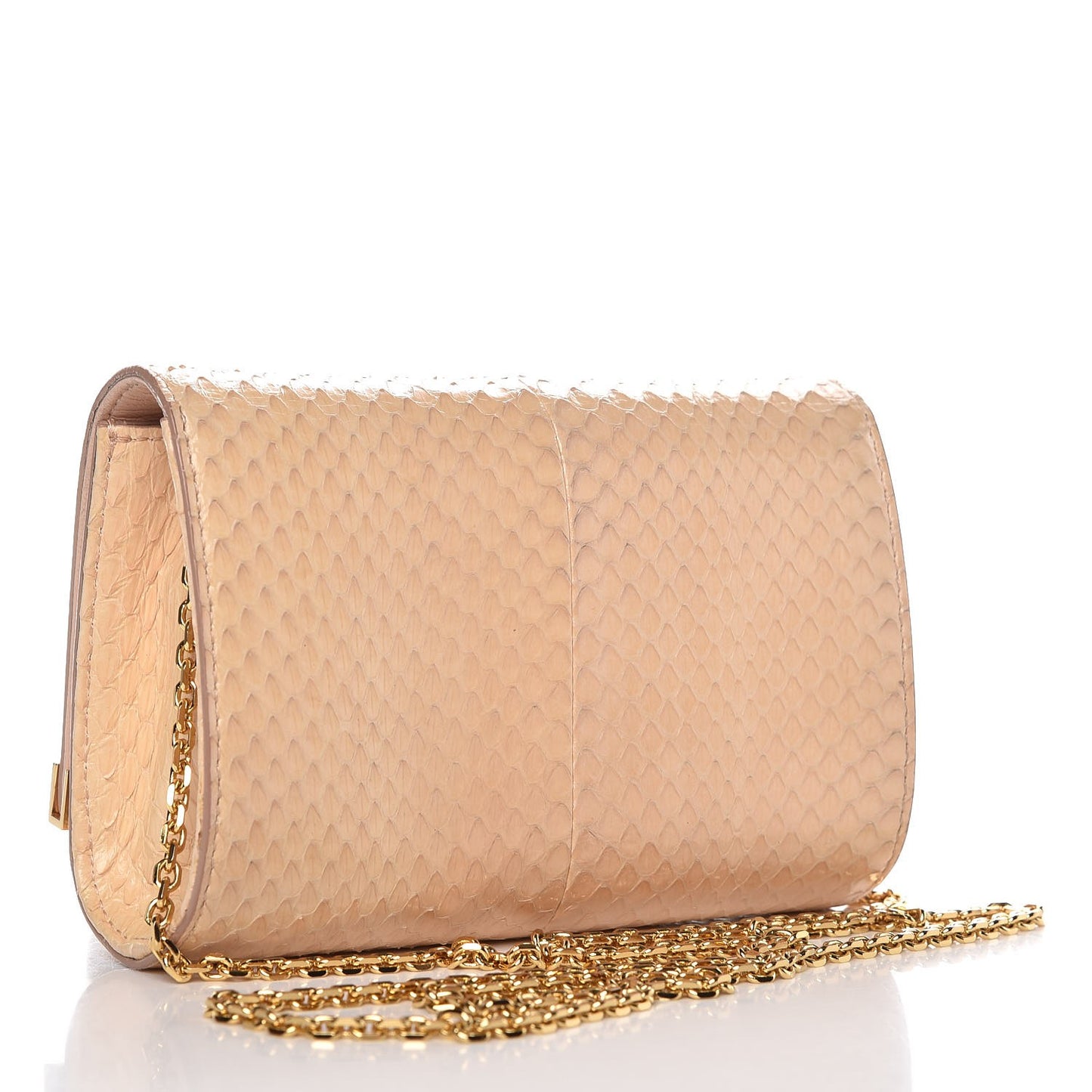 Snakeskin Mini Rush Clutch Blush