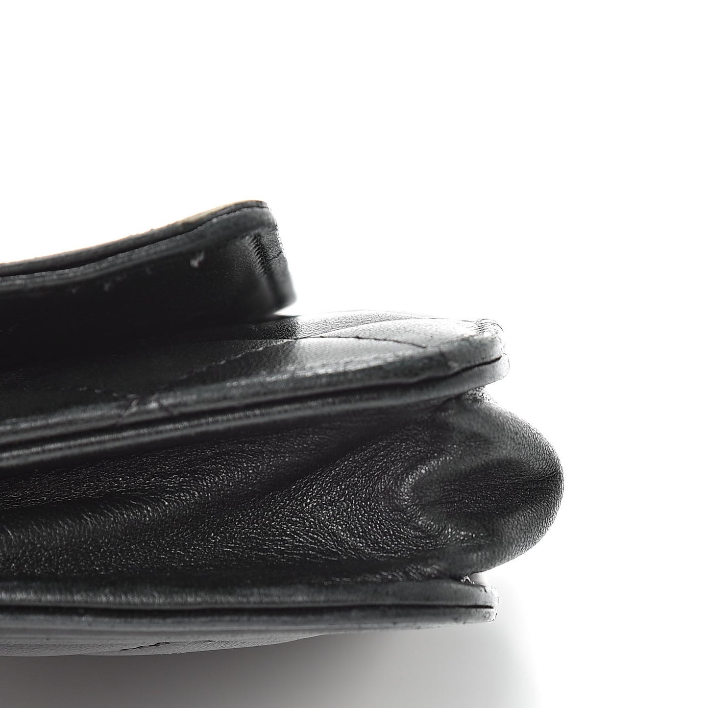 Lambskin Quilted Boy Wallet On Chain WOC Black