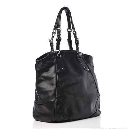 Prada Soft Calf Shoulder Bag Black 3 of 8