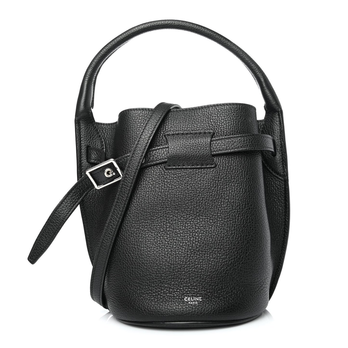 Supple Grained Calfskin Nano Big Bag Bucket Black