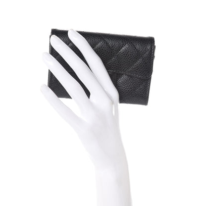 Chanel Caviar Quilted Flap Card Holder Black 2 of 7
