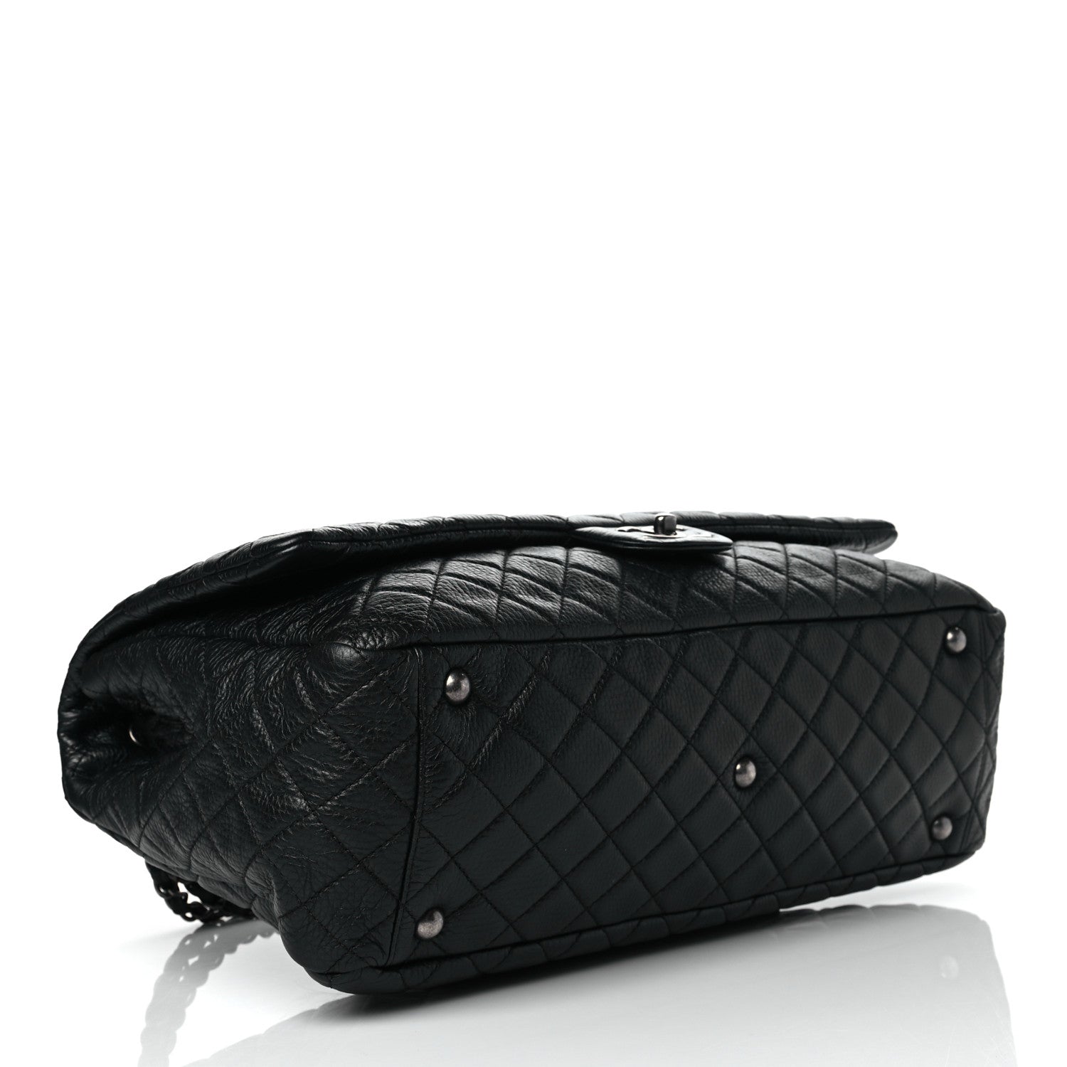 Chanel Calfskin Quilted XXL Travel Flap Bag Black 4 of 11