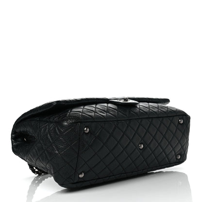 Chanel Calfskin Quilted XXL Travel Flap Bag Black 4 of 11