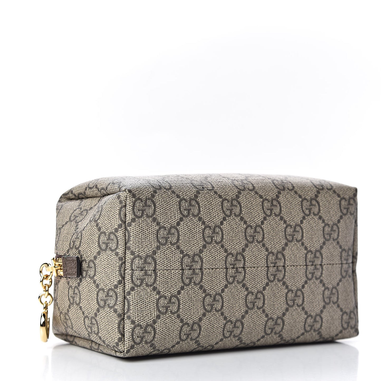 Soft GG Supreme Monogram Calfskin Medium Ophidia Cosmetic Case Beige Ebony New Acero