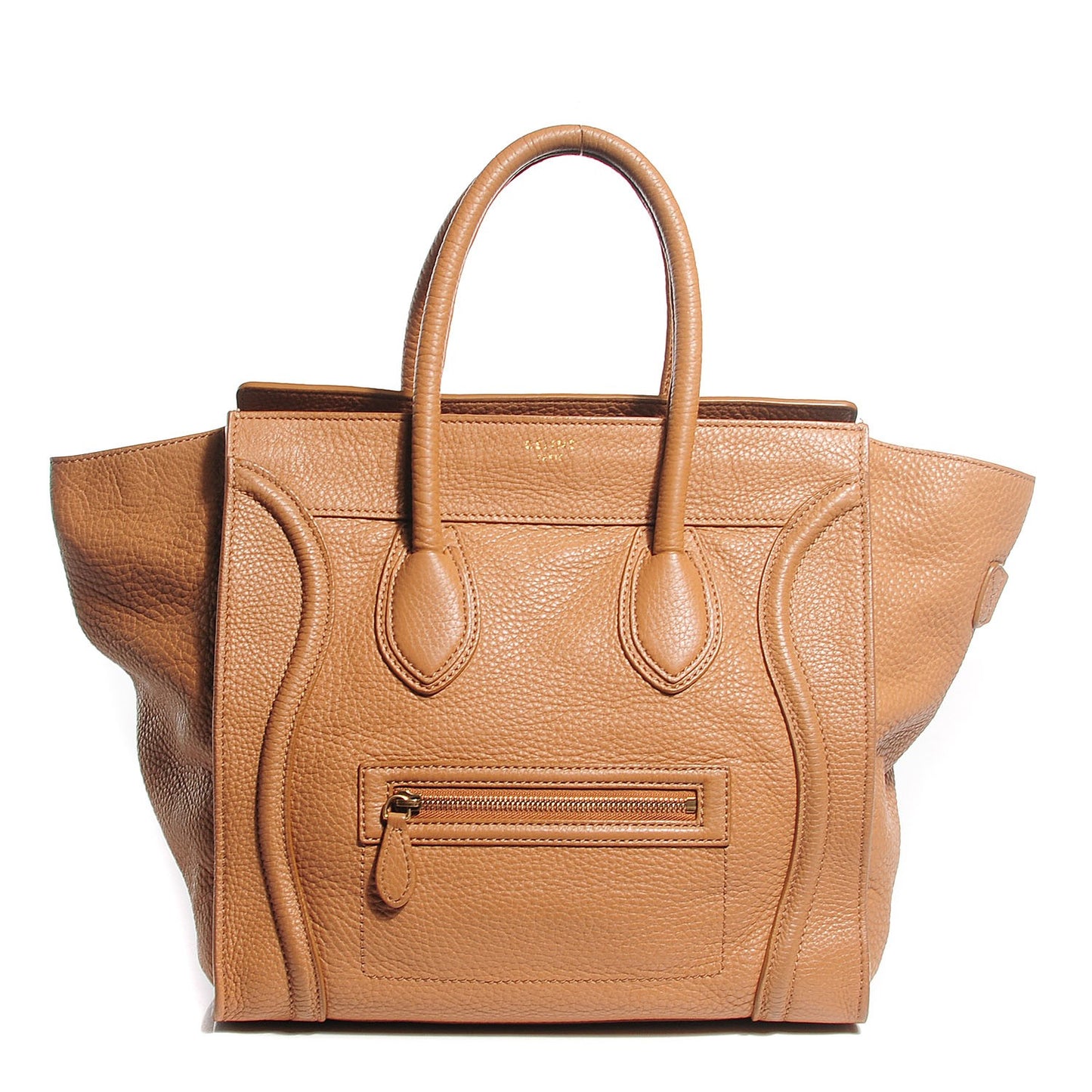 Pebbled Calfskin Mini Luggage Camel
