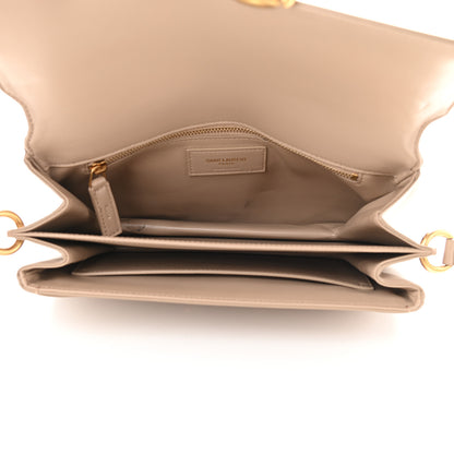 Saint Laurent Smooth Calfskin Le Maillon Satchel Dark Beige 5 of 10