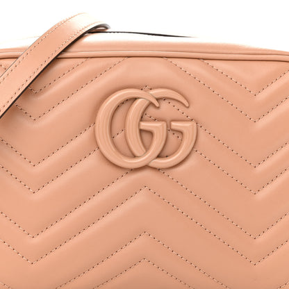 Gucci Calfskin Matelasse Monochrome Small GG Marmont Chain Shoulder Bag Camelia 9 of 11