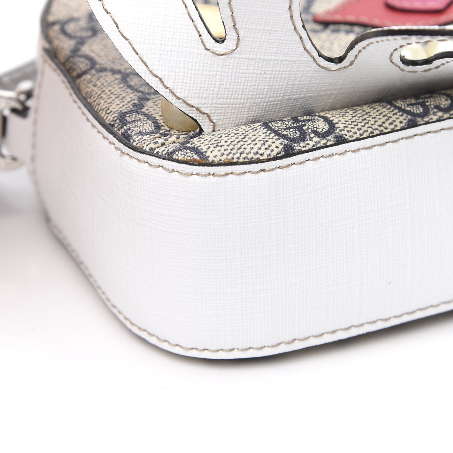 GG Supreme Monogram Childrens Octopus Messenger Bag White
