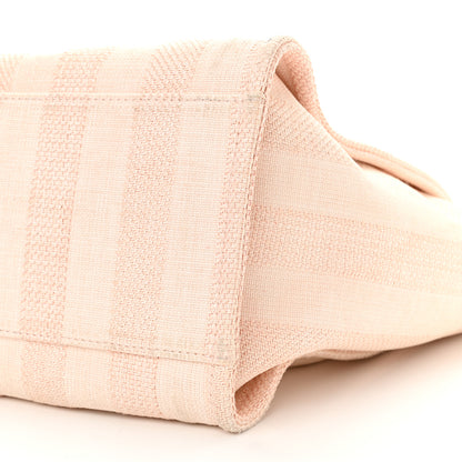 Chanel Mixed Fibers Calfskin Striped Medium Deauville Tote Light Pink 10 of 16