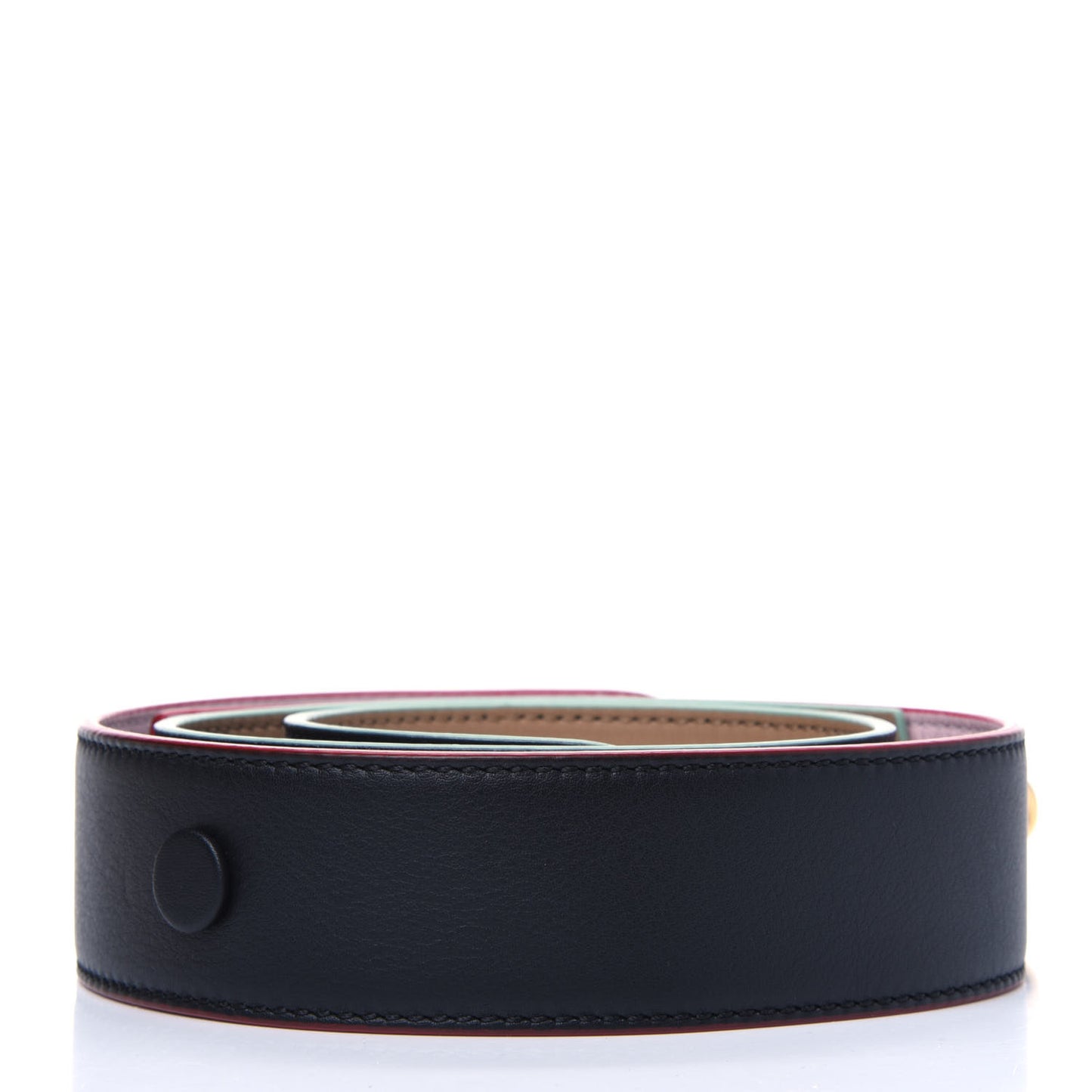 Vitello Dolce Tri-Color Buttoned Strap You Black Peonia Cuoio