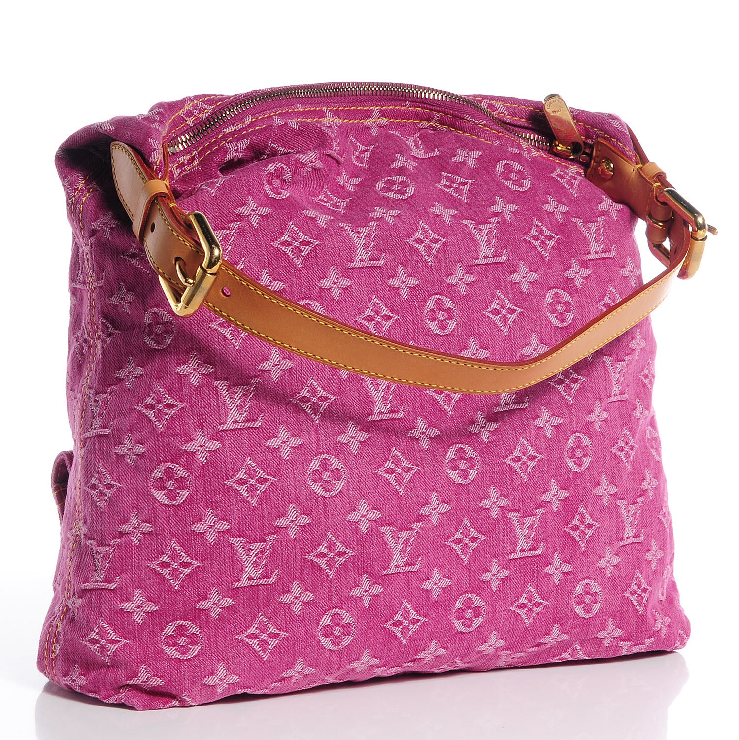 Louis Vuitton Denim Baggy GM Fuchsia 3 of 7